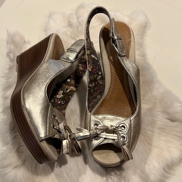 Sperry open toe leather wedge shoe - Picture 1 of 5